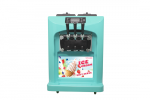 เครื่องทำไอศครีม ซอฟเสริฟ แบบตั้งโต๊ะ (เขียว มิ้น) รุ่น SIC-T554 + เครื่องยกกระแสไฟ 5000