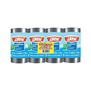 ถุงขยะ แบบม้วน สีเทา มาตรฐาน ขนาด 18X20นิ้ว (แพ็ก 4X25) HERO